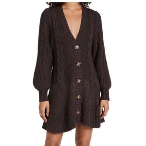 Free People Penelope Mini Dress in Plum Jam